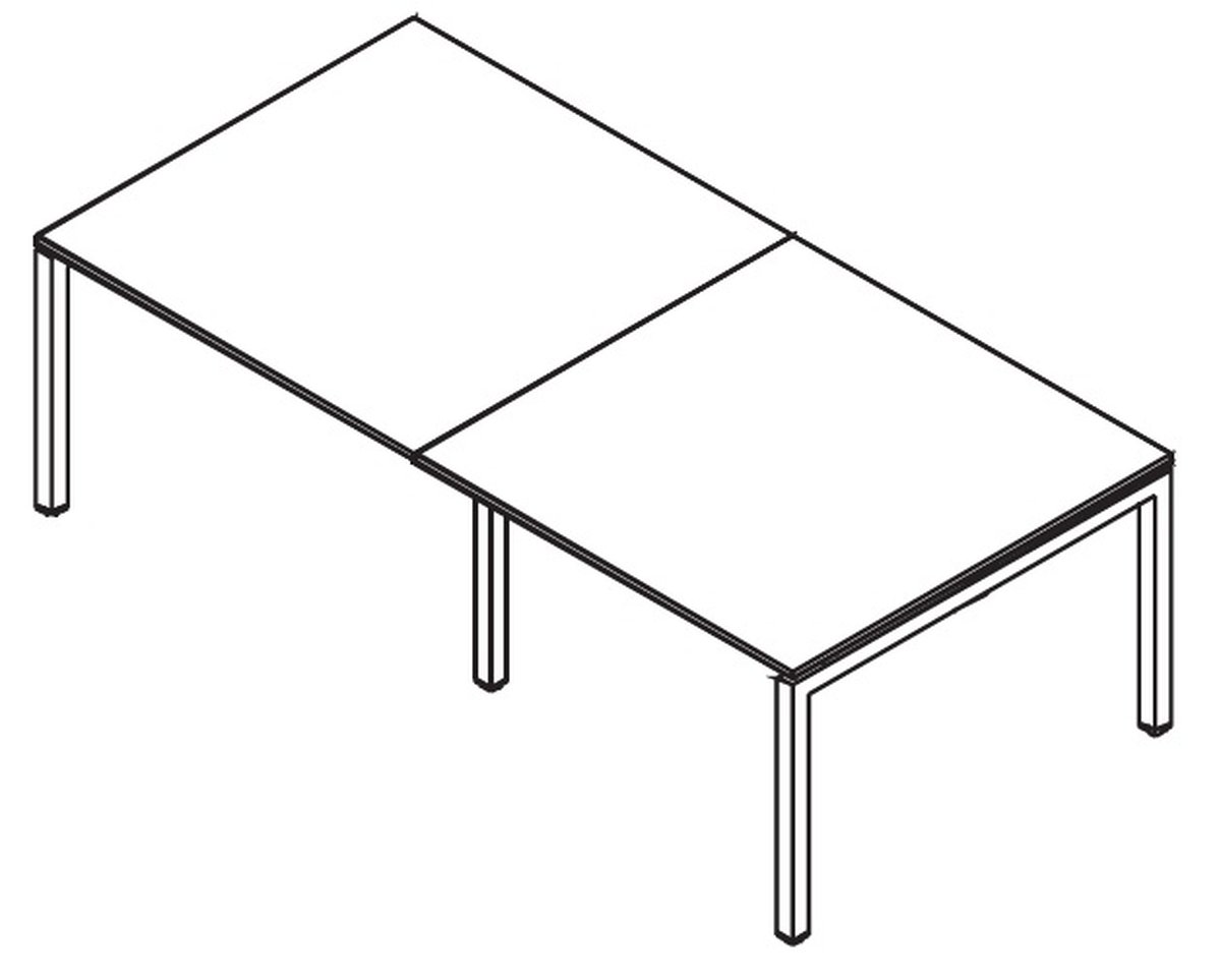 mesa de reuniones M4 rectangular ampliable