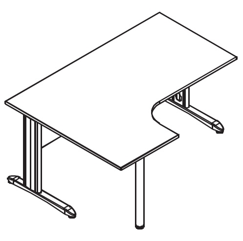 Picto mesa de oficina angular de la colecci&oacute;n MAX-SAND