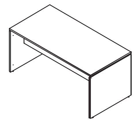 Mesa recta de oficina Colecci&oacute;n QUO