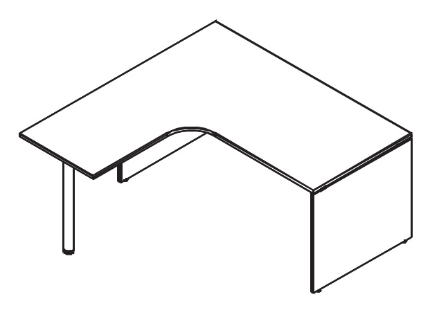 Mesa de oficina angular de la Colecci&oacute;n QUO