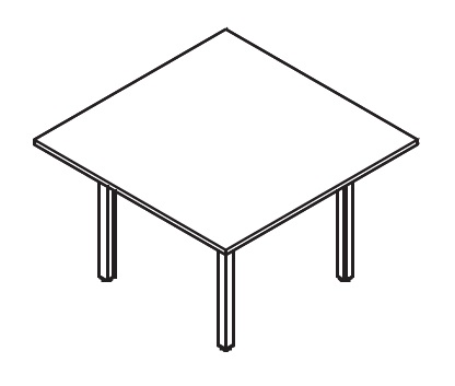 Mesa de reuniones para oficina 120x120cm