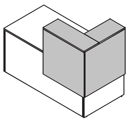 Pictograma testero esquina para mesa mostrador QUO