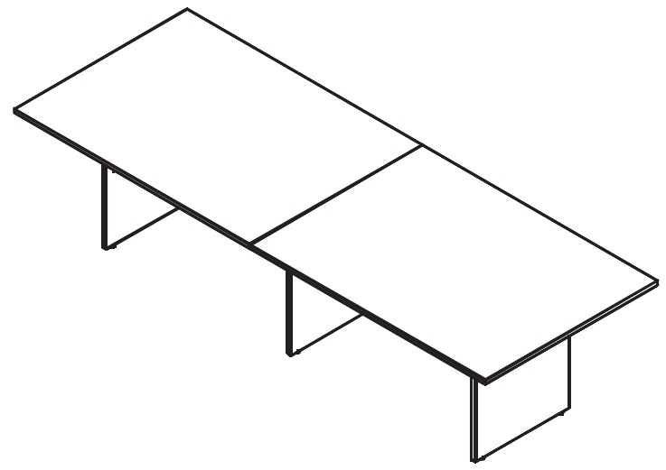 Mesa para Sala de reuniones recta con pie panel