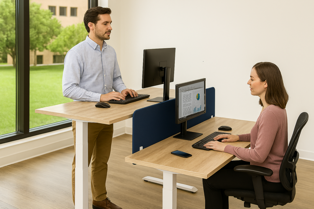 Mesa de oficina elevable