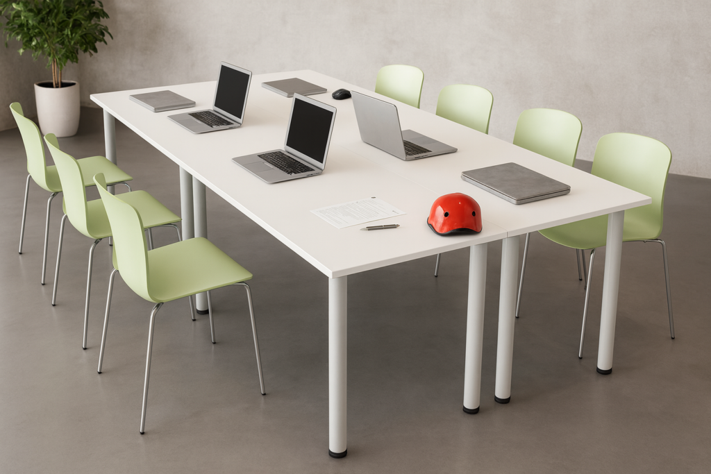 Mesas modulares como mesa de reuniones